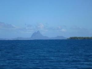 Bora bora island in the distance
